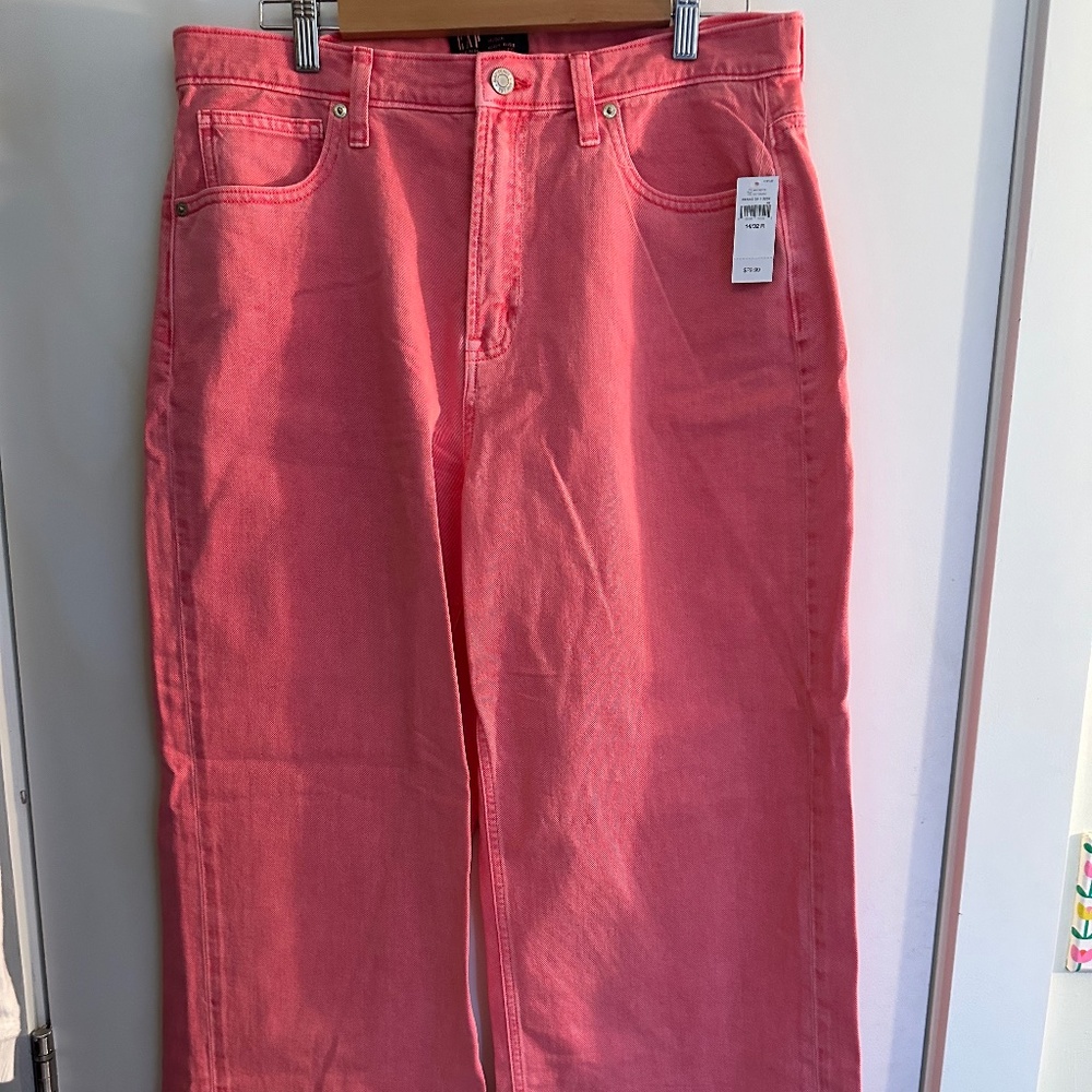 GAP Pink Flare & Wide Leg Jeans